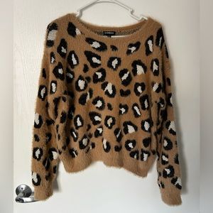 Express Cheetah Print Sweater